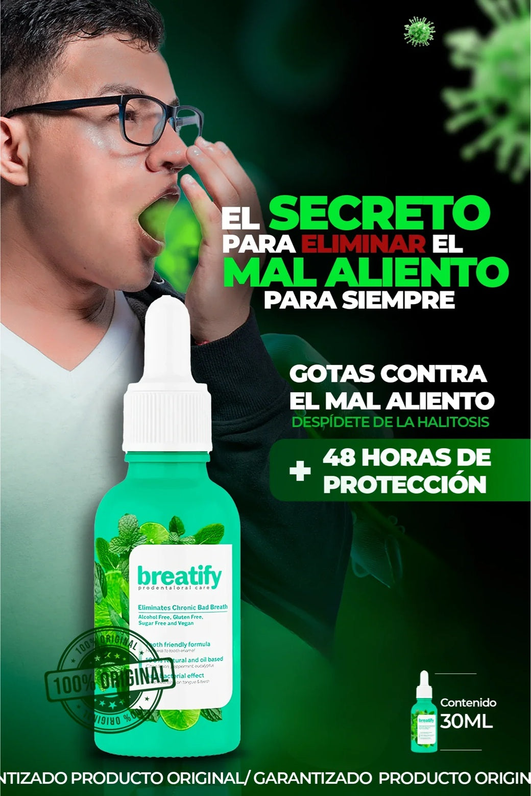 BREATIFY – 🌬️ Respira confianza, habla sin miedo 🌿 Solución 100% natural contra el mal aliento