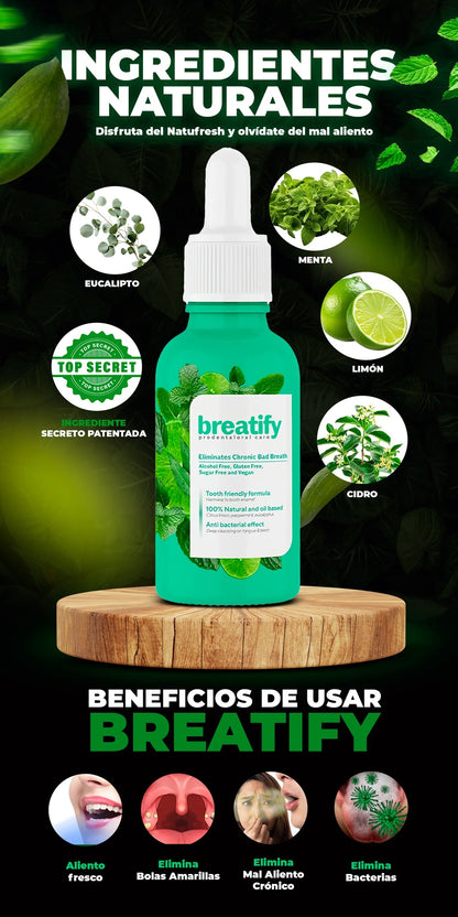 BREATIFY – 🌬️ Respira confianza, habla sin miedo 🌿 Solución 100% natural contra el mal aliento